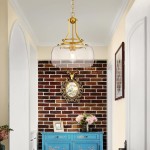 Thalys Brushed Gold Clear Glass Shade Pendant Light