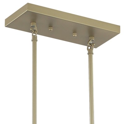 Velma Rippled Texture Shade Steel Dimmable Rectangular Chandelier