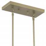 Velma Rippled Texture Shade Steel Dimmable Rectangular Chandelier