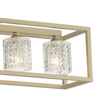 Velma Rippled Texture Shade Steel Dimmable Rectangular Chandelier