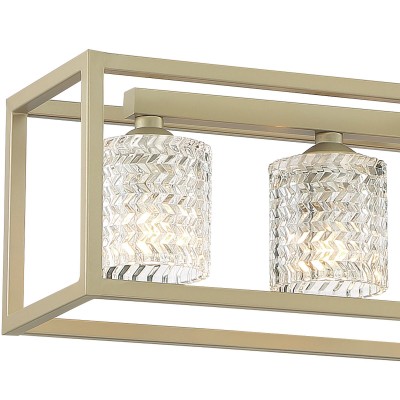 Velma Rippled Texture Shade Steel Dimmable Rectangular Chandelier
