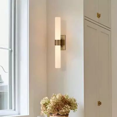 Zinnia Glass Tube Double Wall Mounted Light Zinnia Glass Tube Double Wall Mounted Light