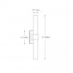 Zinnia Glass Tube Double Wall Mounted Light Zinnia Glass Tube Double Wall Mounted Light