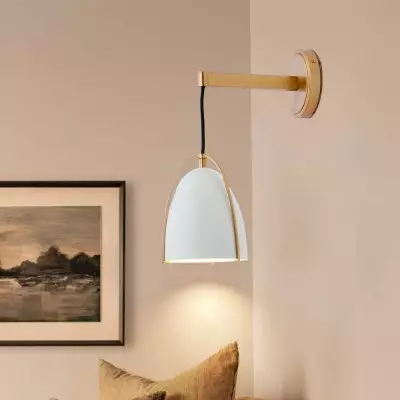 Aeryn White One Light Dome Shade Wall Sconce Aeryn White One Light Dome Shade Wall Sconce