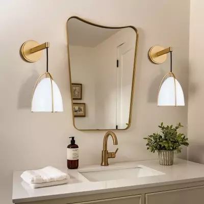 Aeryn White One Light Dome Shade Wall Sconce Aeryn White One Light Dome Shade Wall Sconce