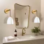 Aeryn White One Light Dome Shade Wall Sconce