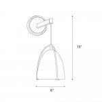 Aeryn White One Light Dome Shade Wall Sconce