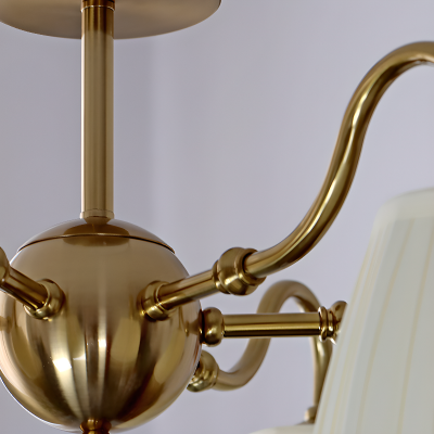 Cadmus Gold Textile Lamp Shade Semi Flush Mount Lighting Cadmus Gold Textile Lamp Shade Semi Flush Mount Lighting