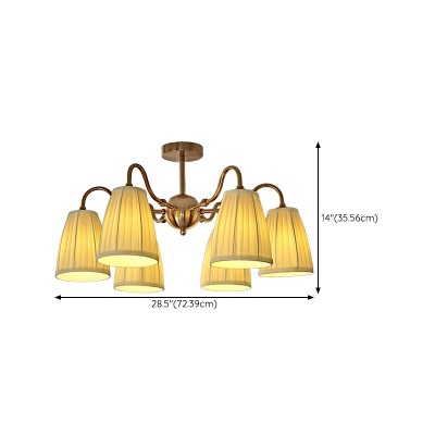 Cadmus Gold Textile Lamp Shade Semi Flush Mount Lighting Cadmus Gold Textile Lamp Shade Semi Flush Mount Lighting