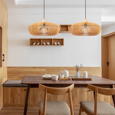 Eldora Light Brown Basket Lampshade Wood Lantern Pendant Lamp Eldora Light Brown Basket Lampshade Wood Lantern Pendant Lamp