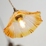 Brion Yellow Glass Flower Single Pendant Light