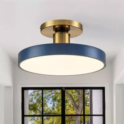 Galion Blue Crylic Round Ceiling Light Galion Blue Crylic Round Ceiling Light