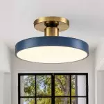 Laren Ribbed Glass Shade Led Circular Light