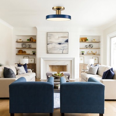 Galion Blue Crylic Round Ceiling Light Galion Blue Crylic Round Ceiling Light