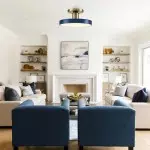 Galion Blue Crylic Round Ceiling Light