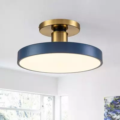 Galion Blue Crylic Round Ceiling Light Galion Blue Crylic Round Ceiling Light