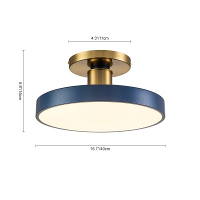 Galion Blue Crylic Round Ceiling Light Galion Blue Crylic Round Ceiling Light