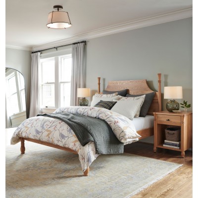 Hesperia Fabric Drum Shade Semi Flush Mount