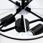 Hesperia Fabric Drum Shade Semi Flush Mount