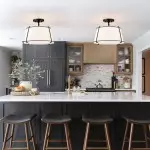 Hesperia Fabric Drum Shade Semi Flush Mount