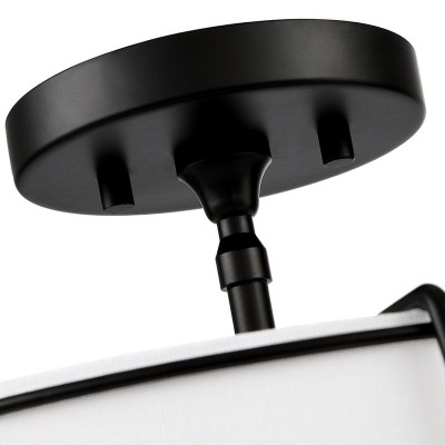 Hesperia Fabric Drum Shade Semi Flush Mount