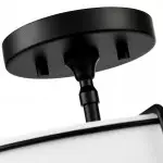 Hesperia Fabric Drum Shade Semi Flush Mount