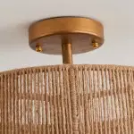Ivon Handwoven Jute Rope Double Drum Ceiling Light