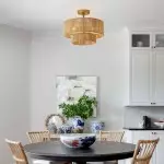 Ivon Handwoven Jute Rope Double Drum Ceiling Light