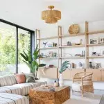 Ivon Handwoven Jute Rope Double Drum Ceiling Light