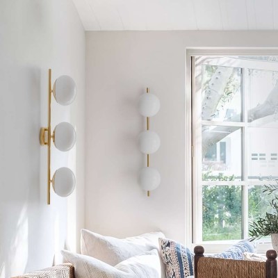 Larian White Glass Globe Bathroom Vanity Light Larian White Glass Globe Bathroom Vanity Light