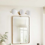 Larian White Glass Globe Bathroom Vanity Light