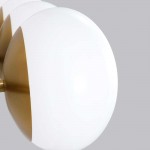 Larian White Glass Globe Bathroom Vanity Light