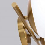 Larian White Glass Globe Bathroom Vanity Light