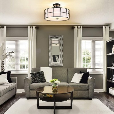 Merrik Metal Mesh Drum Ceiling Light