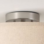 Octavian Brushed Nickel Linen Shade Ceiling Light