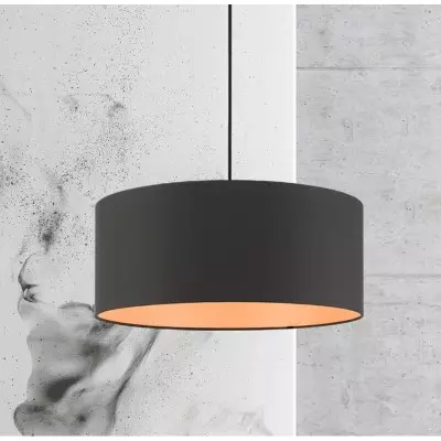 Padrig 3 Light Fabric Drum Shade Pendant Light Padrig 3 Light Fabric Drum Shade Pendant Light