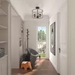 Quell Metal Drum Shade Glass Ceiling Light