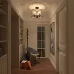 Quell Metal Drum Shade Glass Ceiling Light