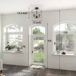 Quell Metal Drum Shade Glass Ceiling Light