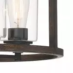 Quell Metal Drum Shade Glass Ceiling Light