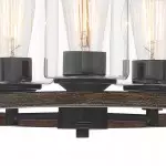 Quell Metal Drum Shade Glass Ceiling Light