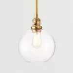 Savion Clear Glass Globe Pendant Light