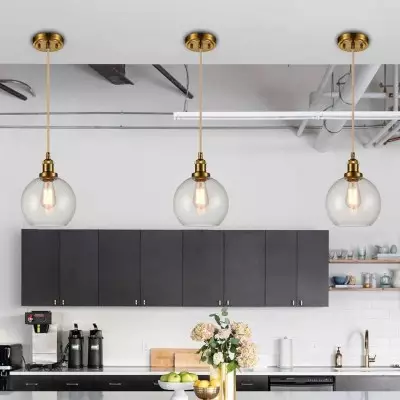 Savion Clear Glass Globe Pendant Light Savion Clear Glass Globe Pendant Light
