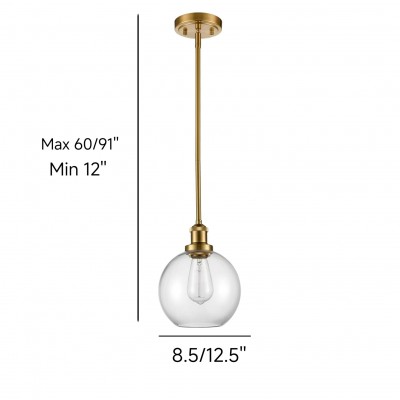 Savion Clear Glass Globe Pendant Light Savion Clear Glass Globe Pendant Light