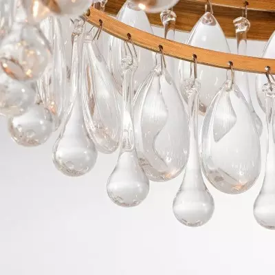 Thalassa Glass Teardrops Crystal Flush Mount Light Thalassa Glass Teardrops Crystal Flush Mount Light