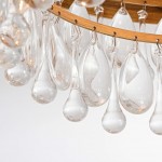 Thalassa Glass Teardrops Crystal Flush Mount Light