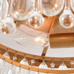 Thalassa Glass Teardrops Crystal Flush Mount Light