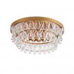Thalassa Glass Teardrops Crystal Flush Mount Light