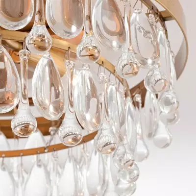 Thalassa Glass Teardrops Crystal Flush Mount Light Thalassa Glass Teardrops Crystal Flush Mount Light