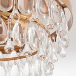 Thalassa Glass Teardrops Crystal Flush Mount Light